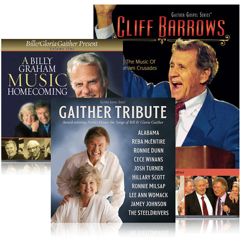 Cliff Barrows: Celebrating The Music Of The Billy Graham Crusades DVD & A Billy Graham Music Homecoming CD w/ Gaither Tribute: Award-winning Artists Honor the Songs of Bill & Gloria Gaither CD