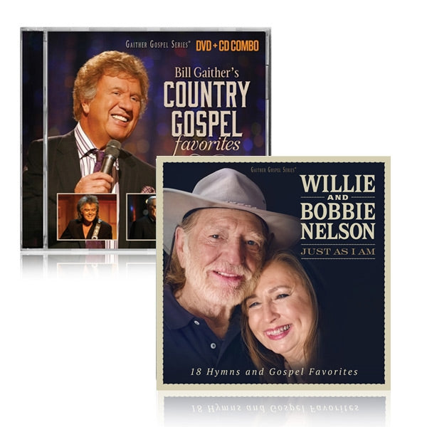 Bill Gaither's Country Gospel Favorites DVD & CD w/ Willie & Bobbie Nelson:  Just As I Am CD