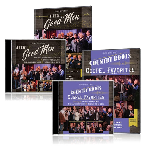 Gaither Vocal Band, The Gatlin Brothers & The Oak Ridge Boys: Country Roots DVD & CD and A Few Good Men DVD & CD