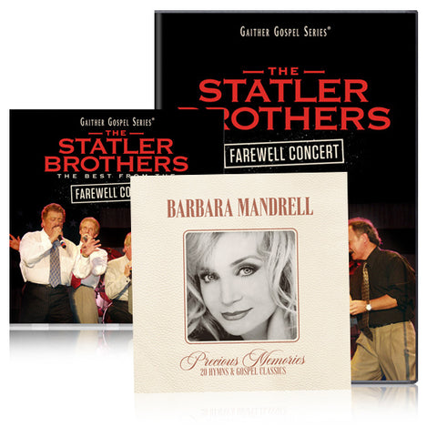 The Statler Brothers Farewell DVD & CD w/ Barbara Mandrell - Precious Memories: 20 Hymns and Gospel Classics CD