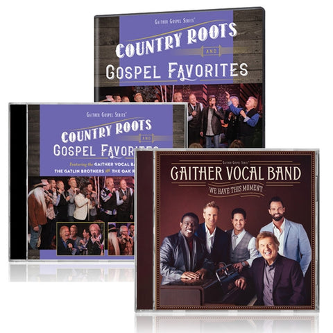 Gaither Vocal Band, The Gatlin Brothers & The Oak Ridge Boys: Country Roots And Gospel Favorites DVD & CD w/ Gaither Vocal Band: We Have This Moment CD