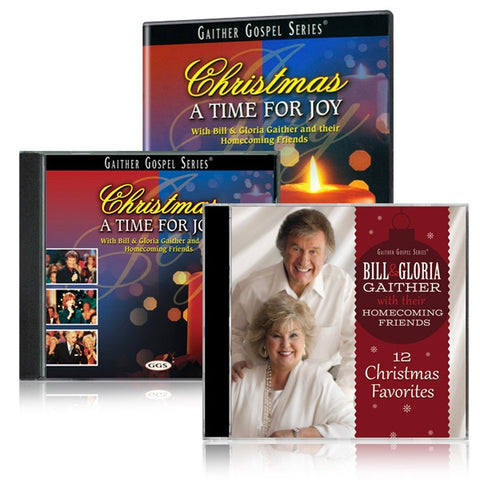 Christmas A Time For Joy DVD & CD w/ Bill & Gloria Gaither With Their Homecoming Friends: 12 Christmas Favorites CD