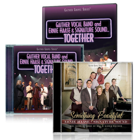 Gaither Vocal Band And Ernie Haase & Signature Sound: Together DVD & CD w/ Ernie Haase & Signature Sound: Something Beautiful CD